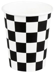 8 stk Papirkopper med Racing Track Motiv 210 ml