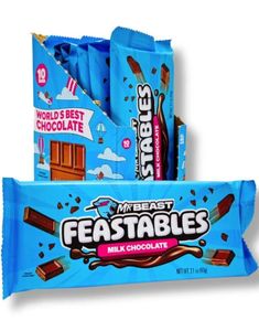 10 Stk Mr. Beast Bar Mælkechokolade 60 g - Hel Kasse