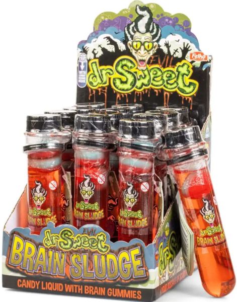 12 stk Dr. Sweet Evil Brain Sludgde - Flytende Godteri à 60 g - Hel Eske
