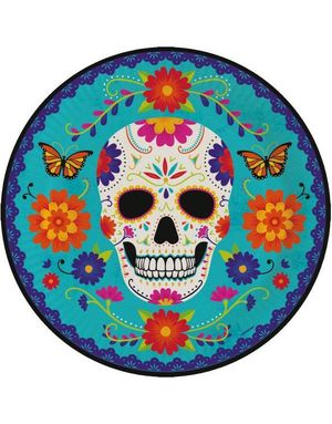 8 stk Papirtallerkener 23 cm - Day of the Dead