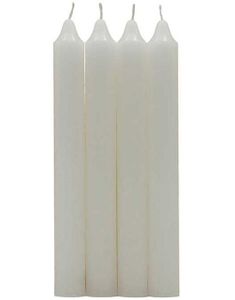 4 stk Hvite Kronelys 17,5 cm