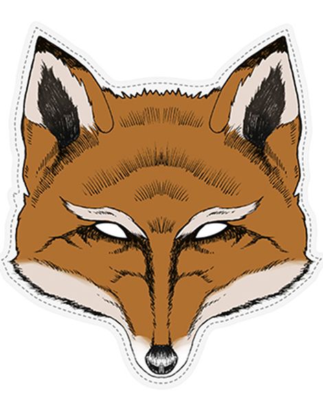 Woodland Fox - 26x28 cm Papmaske