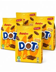 10 stk Marabou Dots Apelsin - Sjokoladebiter med Appelsinsmak - Hel Eske 1,2 kg