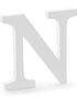 N - Hvit Bokstav i Tre - Høyde 20 cm