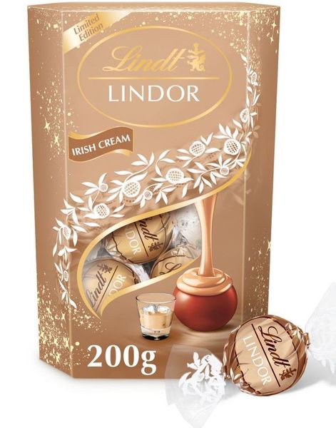 Lindt Lindor Irish Cream - Trøffelchokolade med Irish Cream Fyld 200 Gram