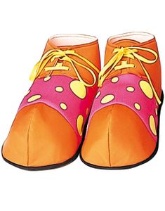Skoovertræk til Klovnekostume - Orange/Rosa
