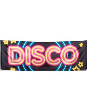 Stort Posterflagg Banner 220x74 cm - Disco Fever
