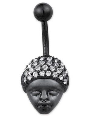Afro Man - Sort Navlepiercing