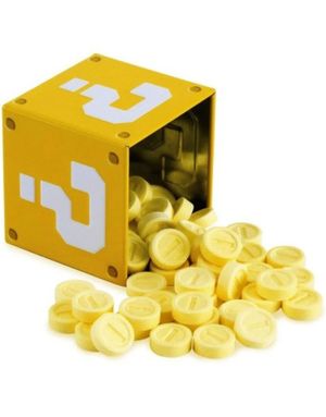 Nintendo Super Mario Coin Candy Tin - Små Sukkertøy i Tinboks 34 gram