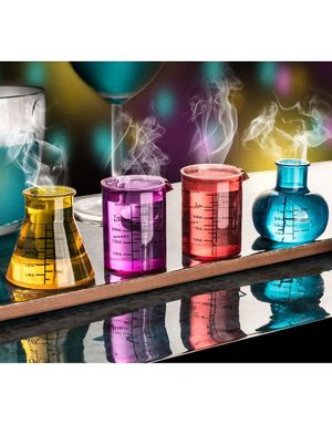 4 stk Lab Kjemi Glass Shots-Rør i Plast
