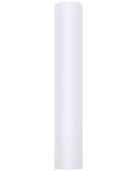 Hvid Bordløber i Tyl 30 cm x 9 meter