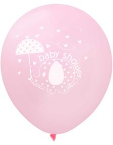 8 stk 30 cm Balloner - Babyshower Pink Elephant