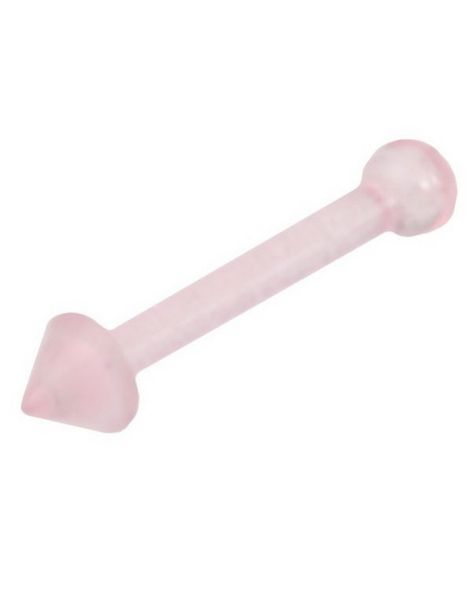 Lige Rosa Næsepiercing med Spike