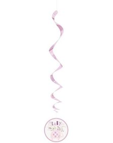 3 stk Baby Pink Elephant Hengende Dekorasjoner 66 cm