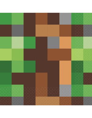 16 stk. Servietter 33x33 - Minecraft
