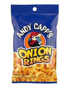 Andy Capp's Onion Rings - Mais og Havresnacks med Løksmak 56,7 gram (USA Import)