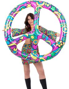 Stor Oppblåsbar Fredstegn 110 cm