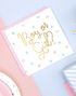 20 stk Gender Reveal Servietter med Guldfolieret Boy or Girl? Tekst - 33x33 cm