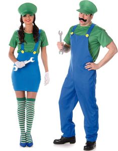 Kostume til Par - Luigi-Inspireret