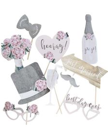 10 stk Bryllup Selfie/Fotoeffekter - Rustic Country