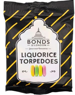 Liquorice Torpedoes - Bonds of London 130 gram (UK)