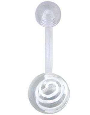 Hypnotize The World Hvid Navlepiercing