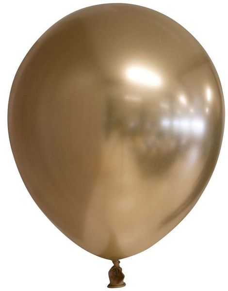 6 stk. 30 cm - Glossy Gullfarget Ballonger