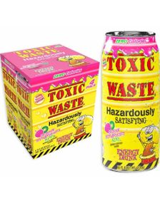 4 stk Toxic Waste Seismic Strawberry Kiwi Energy Drink 473 ml - Hel Eske (USA Import)