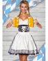 Sort Luksus Oktoberfestkjole med Sølvfarvet Mønster
