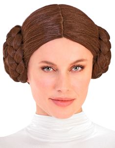 Brun Prinsesse Leia Organa Inspirert Parykk