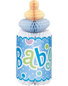 Blå Baby Honeycomb Sutteflaske 30 cm