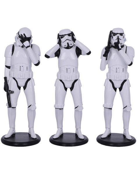 Hear No Evil, See No Evil - 3 stk Stormtrooper Figurer 14 cm