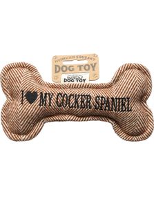 I Love My Cocker Spaniel - Legetøj til Hund med Lyd - 20 cm
