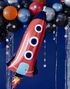 Rødt Rumskib Folieballon 44x115 cm