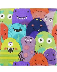 8 stk Servietter med Monstermotiv 33x33 cm