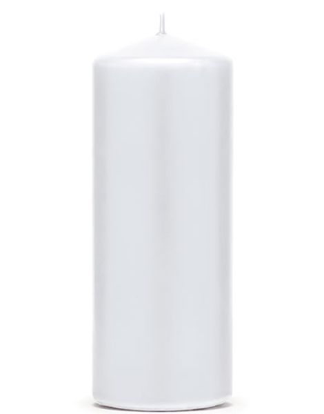 6 stk Hvide Bloklys 15x6 cm
