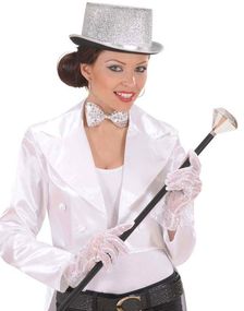 Sort Stok med Diamantkugle - 90 cm