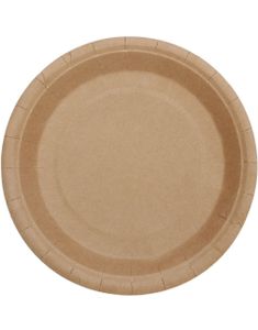 10 st Miljøvenlige Komposterbare Kraft Papirplader 22 cm