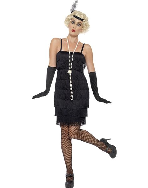 Daisy The Gatsby Flapper Damekostume - Sort