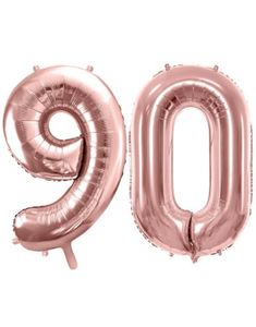 90 år balloner - 35 cm rosenguld