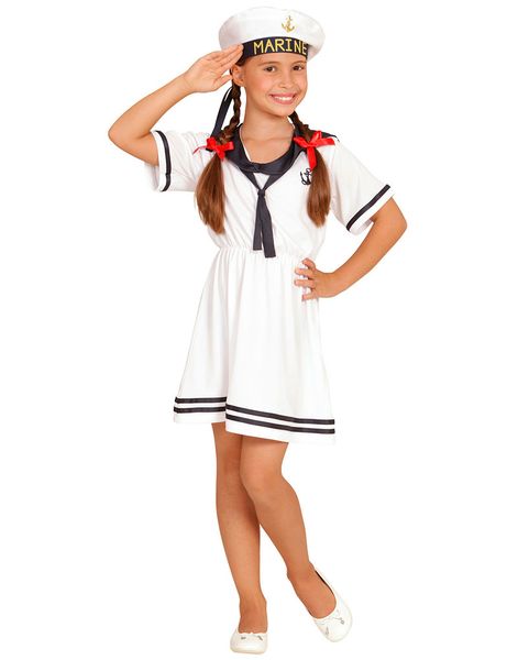 Sailor Girl - Kostume til Børn med Hat