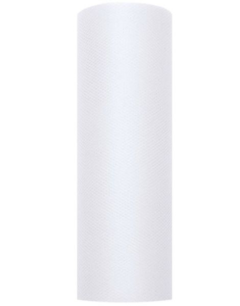 Hvid Bordløber i Tyl 15 cm x 9 meter