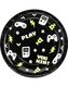 8 stk Runde Papirtallerkener 23 cm - Gamer Party