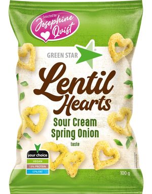 Green Star Linsehjerter Sour Cream & Spring Onion 100 gram - Vegansk