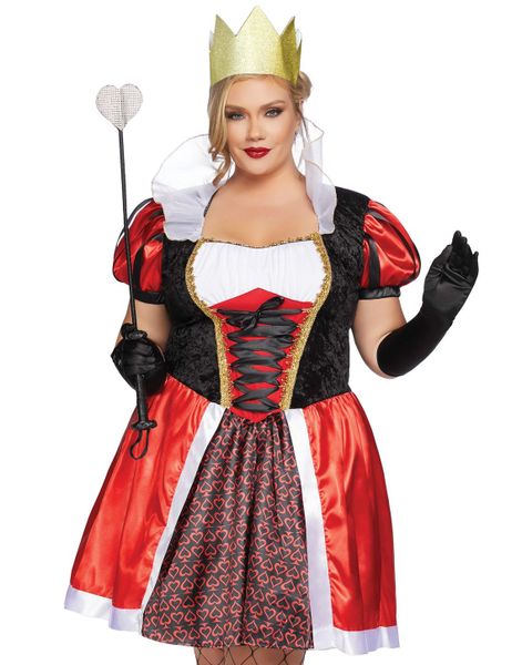 Wonderland Inspireret Queen of Hearts Kostume