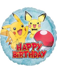 Happy Birthday Pokemon Folieballong 43 cm