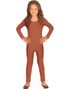 Brun Bodysuit til Børn med Lange Ærmer