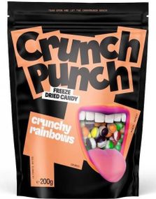 Crunch Punch Crunchy Rainbows - Pose med Frysetørket Godteri 100 gram