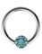 BCR Piercing with Sparkling Turquoise Stone