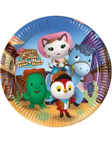 8 stk Papptallerkener 23 cm - Sheriff Callie